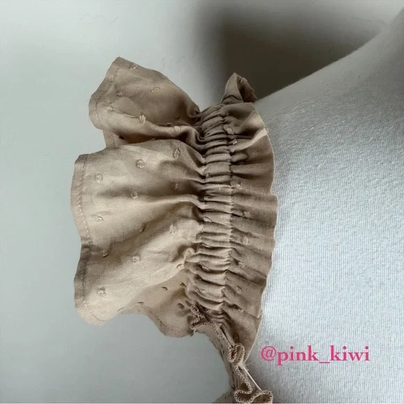 🆑 Pietro Brunelli Chloe Ruffle Sleeve Smocked Maternity Dress - Picture 5 of 16